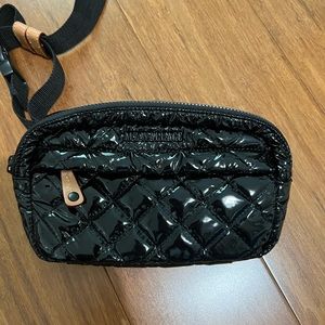 EUC Mz Wallace belt bag black lacquer
